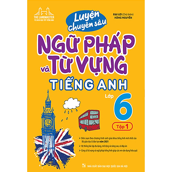 Luyện chuyên sâu ngữ pháp và từ vựng tiếng anh lớp 6 tập 1 - ảnh sản phẩm 1