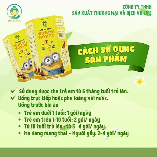 Siro ăn ngon minion happyhỗ trợ tiêu hóa tốt - ảnh sản phẩm 7