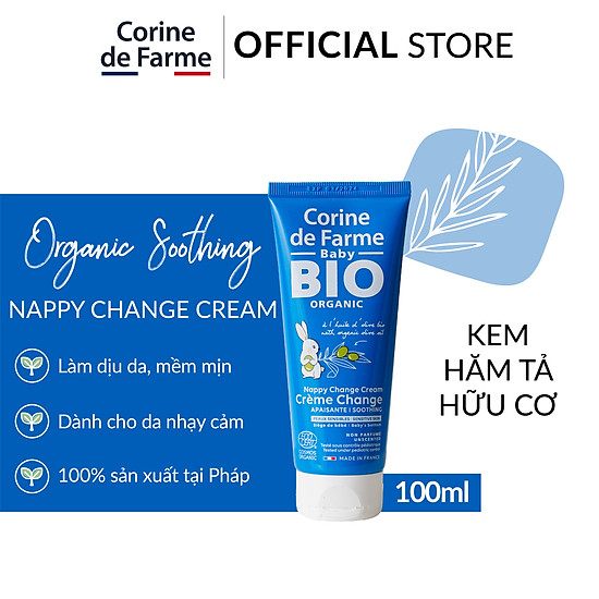 Kem hăm tã hữu cơ corine de farme organic soothing nappy change cream - ảnh sản phẩm 2