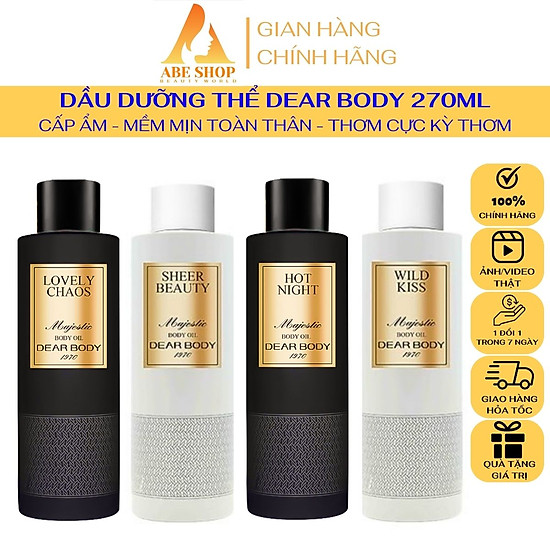 Mua Dầu Dưỡng Thể DEAR BODY Majestic Body Oil Dành Cho Nam 270ml