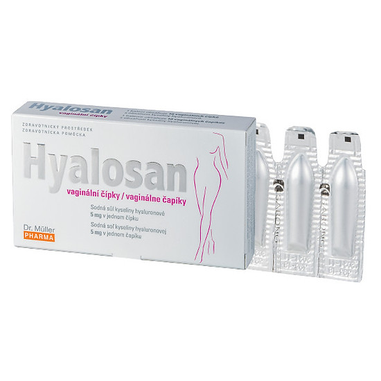 Viên đặt giảm khô vùng kín - hyalosan vaginal suppositories hộp 2 vỉ x 5 - ảnh sản phẩm 1