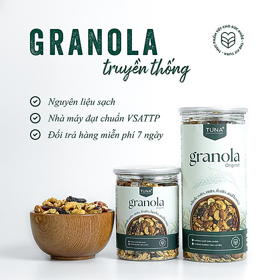 Granola - ngũ cốc ăn kiêng không đường- vị truyền thống 250g - ảnh sản phẩm 1