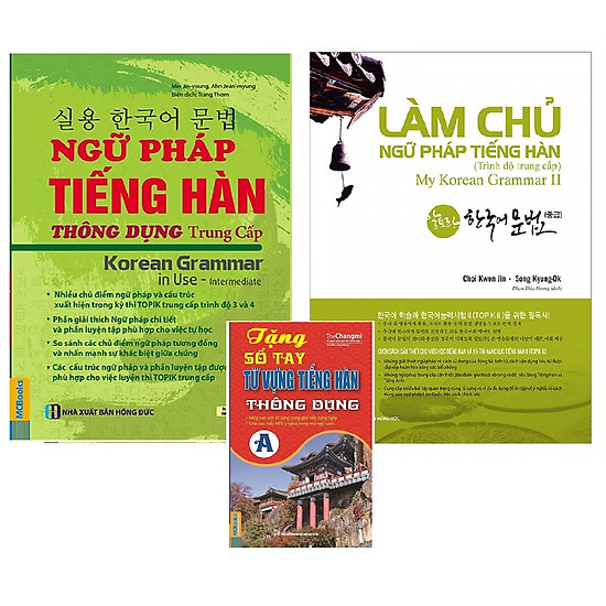 Combo 2 Cuốn Lam Chủ Ngữ Phap Tiếng Han Trung Cấp Ngữ Phap Tiếng Han Thong Dụng Trung Cấp Tặng Cuốn Sổ Tay Từ Vựng Tiếng Han Trinh độ A Va Video 6000