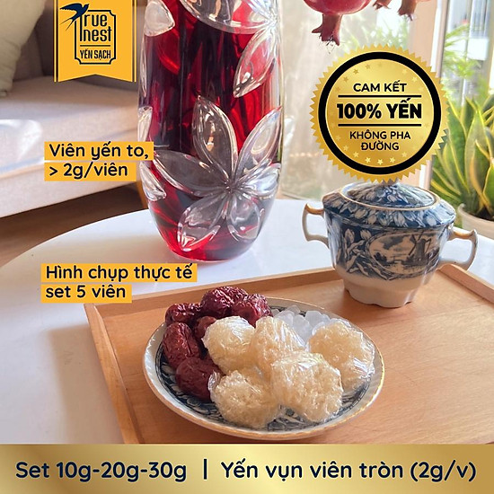 Dùng thử tổ yến tinh chế - yến baby 100% yến không pha viên to 2g set, yến - ảnh sản phẩm 4