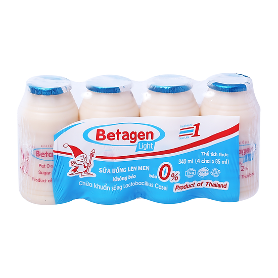 Sữa chua uống men sống betagen light 4 85ml - ảnh sản phẩm 1