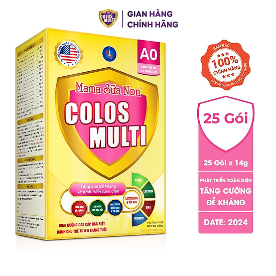 Sữa non colos multi a0 hộp 25 gói x 14g hỗ trợ tăng cường sức đề kháng cho - ảnh sản phẩm 1