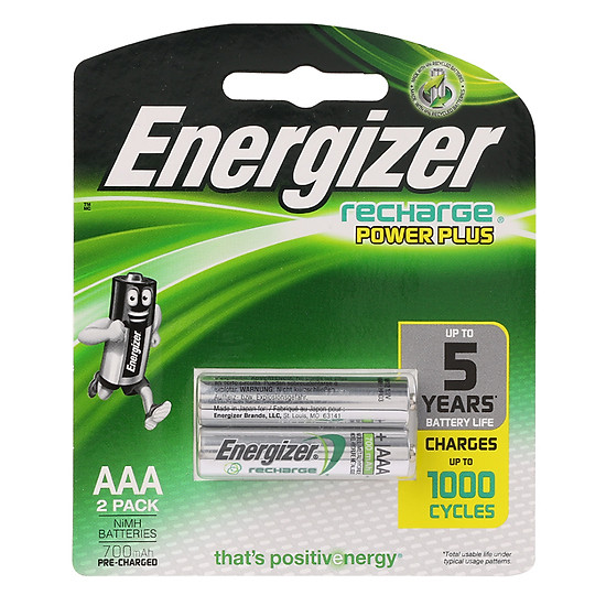 Pin Sạc Đa Năng Power Plus AAA 700mAh Energizer NH12 RP2 