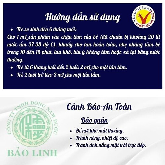 Nước tắm tinh dầu bảo linh dành cho trẻ em 70ml - ảnh sản phẩm 5