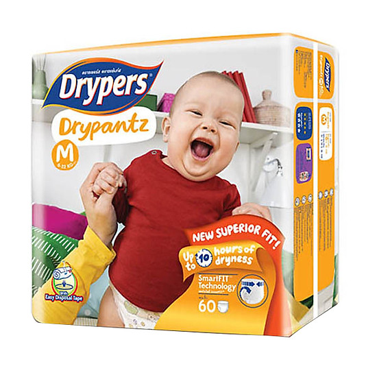 Tã quần trẻ em drypers drypantz m 60 miếng 6 - 12kg - ảnh sản phẩm 4