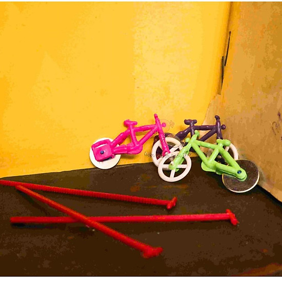 Combo 2 xe đạp kéo vuốt mini đồ chơi tuổi thơ thế hệ 8x 9x - ảnh sản phẩm 1