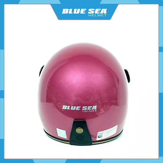 Mũ bảo hiểm 3 4 blue sea màu hồng đậm sơn bóng có kính chắn gió cao cấp - ảnh sản phẩm 3