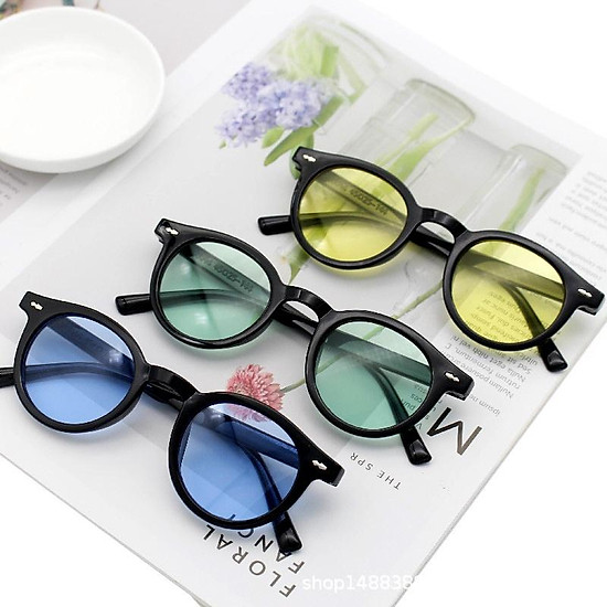 Kính râm thời trang nam nữ gọng tròn hàn quốc d69 - ảnh sản phẩm 2