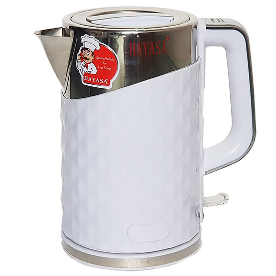 Ấm siêu tốc Inox 304 thiết kế 2 lớp Hayasa HA-392 