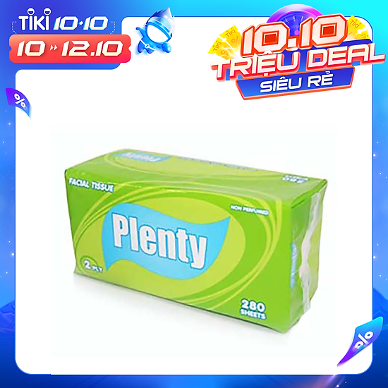 Khăn giấy rút plenty 2 lớp, 280 tờ gói - ảnh sản phẩm 1