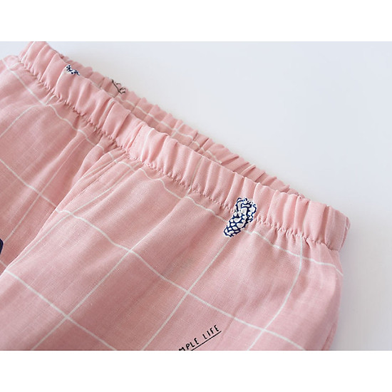 Pijama nữ ngắn tay, đồ bộ mặc nhà azuno az2993 chất liệu xô mặc hè cực mát - ảnh sản phẩm 10