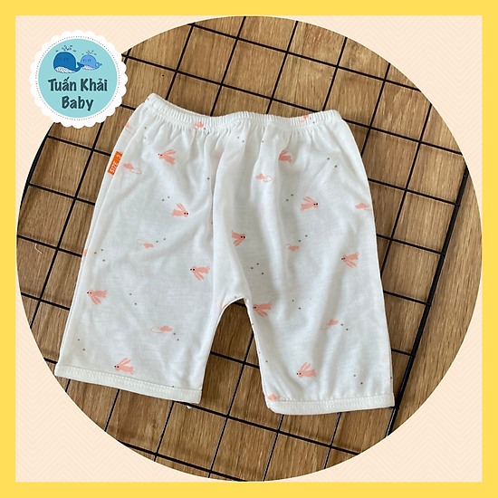 Quần sơ sinhcotton cao cấp cuncon mẫu quần đùi đáy ngang họa tiết size 1,2 - ảnh sản phẩm 7