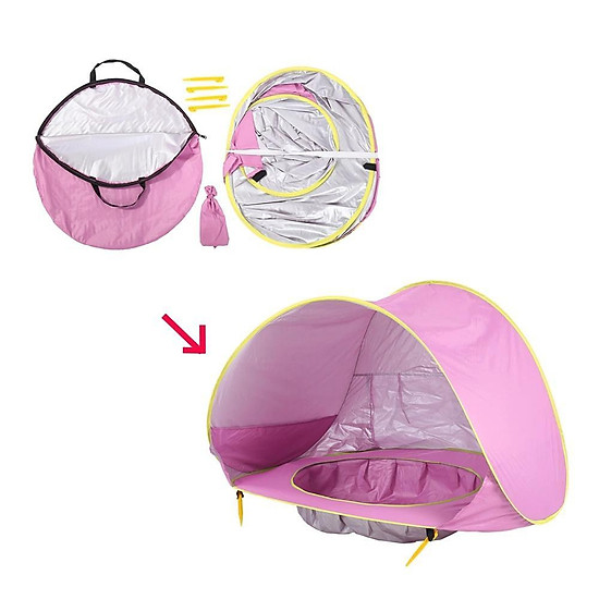 Lều đi biển che nắng cho bé chống tia uv 50+ 4babies - comfybaby - pq122 - ảnh sản phẩm 2