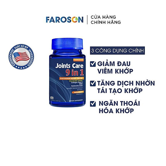 Viên uống glucosamine bổ khớp faroson joints care 9 in 1 hộp 30 viên - ảnh sản phẩm 5