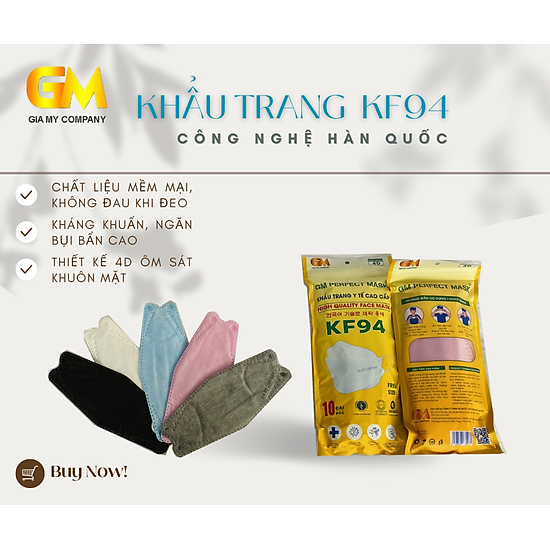 Khẩu trang y tế kf94 bịch 10 cái - ảnh sản phẩm 2