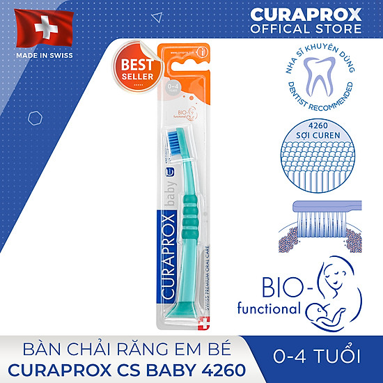 Bàn chải răng trẻ em curaprox cs baby 0-4 tuổi - ảnh sản phẩm 1