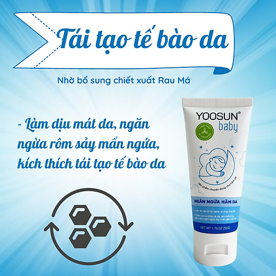 Kem ngăn ngừa hăm da, dịu mẩn ngứa yoosun baby 50g - ảnh sản phẩm 3