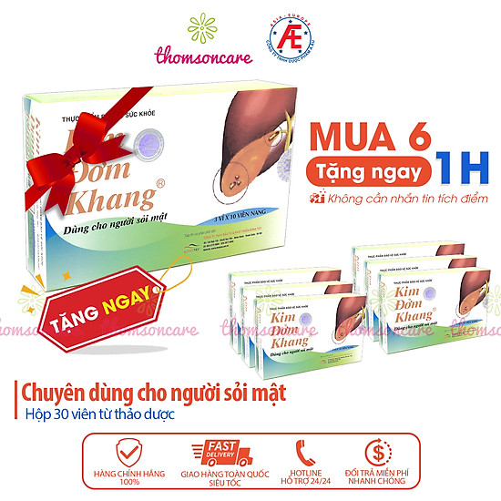 Kim đởm khang combo 6 tặng ngay 1h - hỗ trợ giảm sỏi gan, mật - ảnh sản phẩm 1