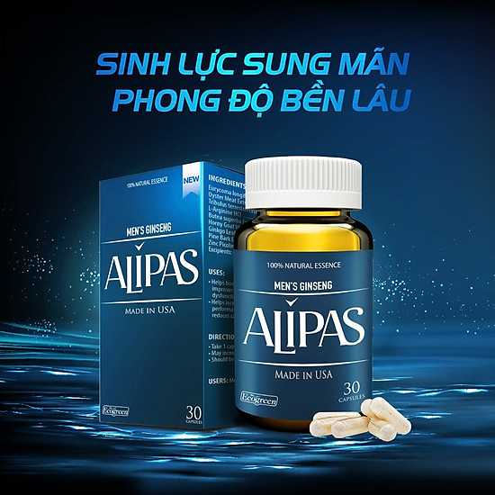 Combo 4 hộp alipas tăng cường sinh lý nam 30 viên tặng 1 hộp 15 viên - ảnh sản phẩm 3