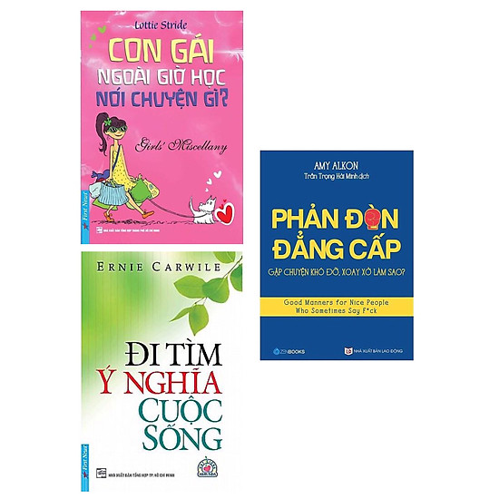 

Combo 3 Cuốn Sách Kỹ Năng Cực Hay Thay Đổi Con Người Bạn: Phản Đòn Đẳng Cấp + Đi Tìm Ý Nghĩa Cuộc Sống - Tái Bản + Con Gái Ngoài Giờ Học Nói Chuyện Gì? (Tái Bản) / Tặng Kèm Bookmark Happy Life