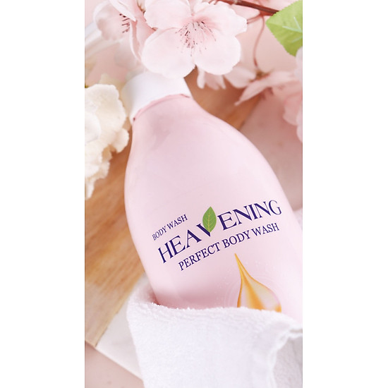 Sữa tắm dưỡng ẩm, làm trắng da heavening perfect  hàn quốc  tặng kèm khăn - ảnh sản phẩm 6