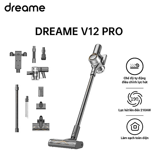 Máy hút bụi cầm tay không dây thông minh dreame v12 pro lực hút 32.000 pa - ảnh sản phẩm 1