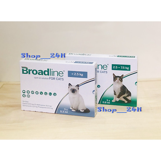 Hộp 3 ống nhỏ gáy broadline phòng diệt nội ngoại ký sinh trùng cho mèo ve - ảnh sản phẩm 3