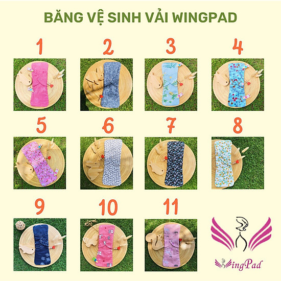 Mẫu mới size 29cm kiểu lõi rời nền xám băng vệ sinh vải wingpad - ban đêm - ảnh sản phẩm 3