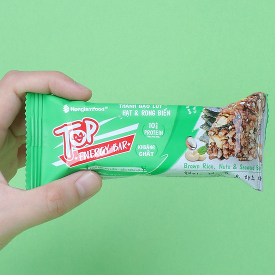 Thanh gạo lứt ngũ cốc top energy bar hạt và rong biển nonglamfood 272g - ảnh sản phẩm 4