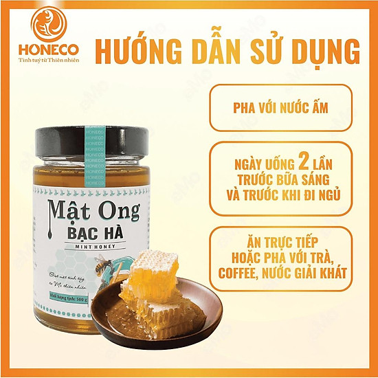 Mật ong bạc hà honeco hũ 500g - ảnh sản phẩm 3