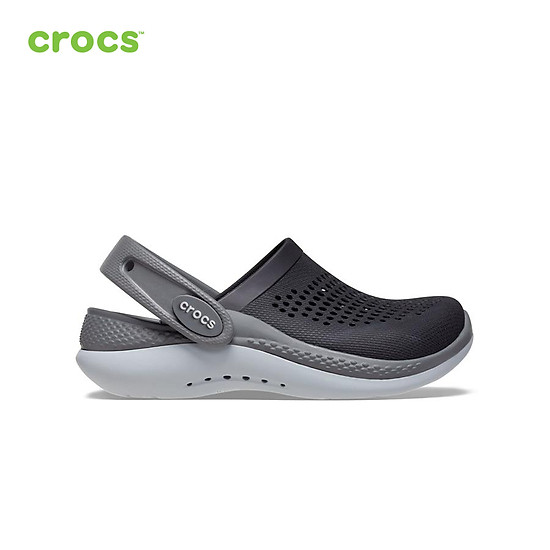 Giày lười trẻ em crocs literide 360 clog toddler blk sgy - 206712-0dd - ảnh sản phẩm 1