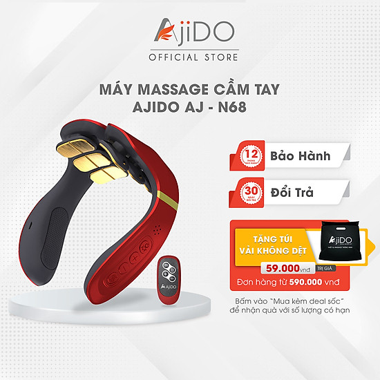 Máy massage cổ vai gáy ajido aj-n68 12 đầu mát xa - ảnh sản phẩm 1