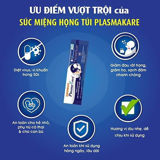 Nước súc miệng nano bạc plasmakare diệt khuẩn 99%, dạng túi 10ml - ảnh sản phẩm 2