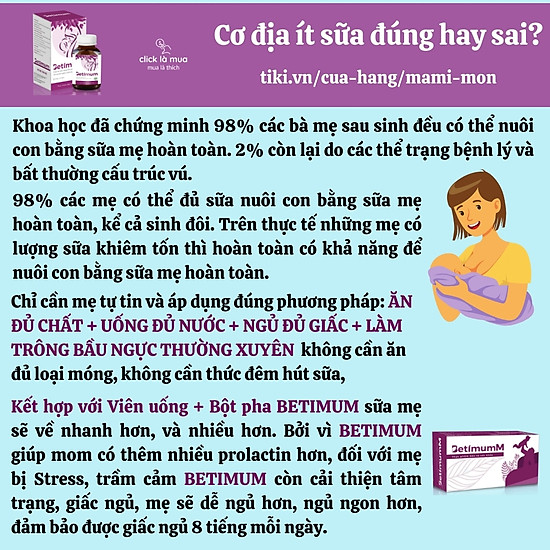 Cốm lợi sữa vitamin sau sinh cho con bú betimum - ảnh sản phẩm 5