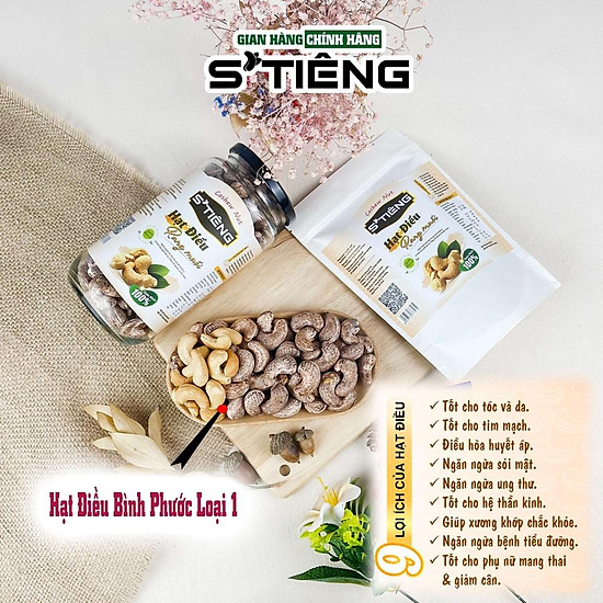 500gr hạt điều rang muối stieng bình phước loại 1 a+ nguyên hạt còn vỏ lụa - ảnh sản phẩm 4