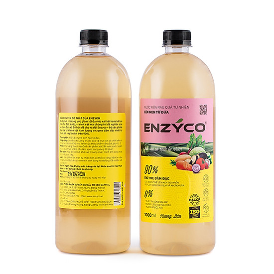 Combo 2 chai nước ngâm rửa rau củ quả sinh học enzyco lên men từ dứa loại - ảnh sản phẩm 2