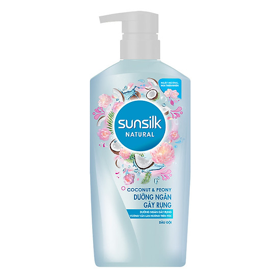 Image result for Dầu gội dưỡng tóc ngăn gãy rụng Sunsilk Coconut and Peony