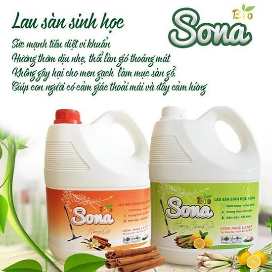 Nước lau sàn sinh học sona 3,6kg hương quế - ảnh sản phẩm 2