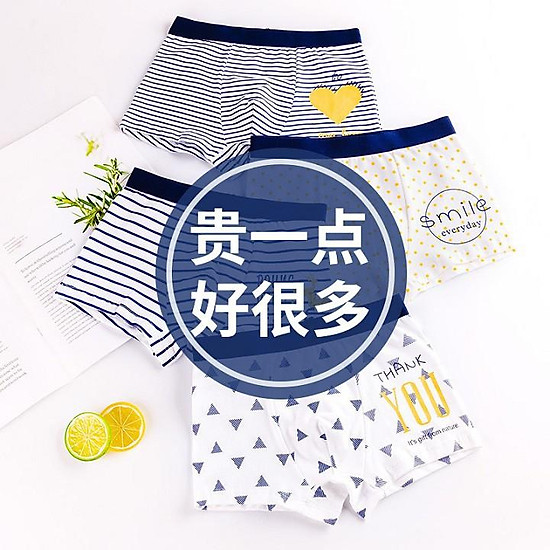 Set 4 quần chip đùi cotton cho bé trai size 9kg-45kg - ảnh sản phẩm 1