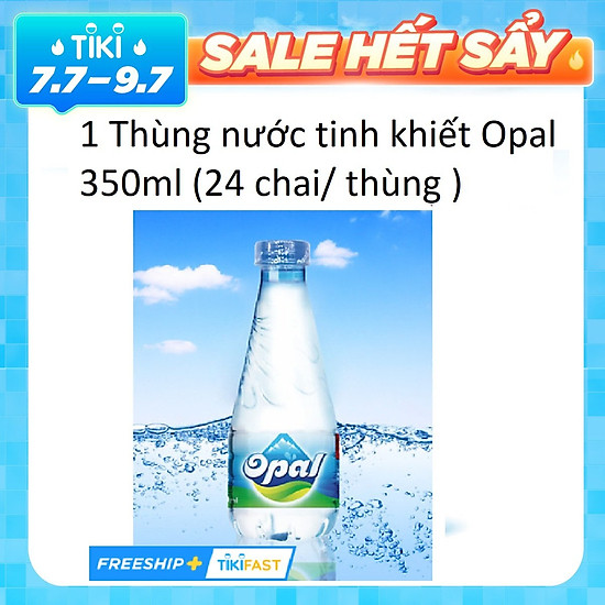 1 thùng nước tinh khiết opal 350ml 24 chai thùng - ảnh sản phẩm 1