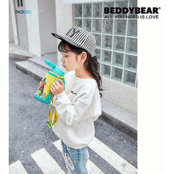 Bình giữ nhiệt cho bé trai hoặc gái chính hãng 100% beddybear beddy bear họa tiết con ngựa phù hợp bé từ 2 tuổi trở 6