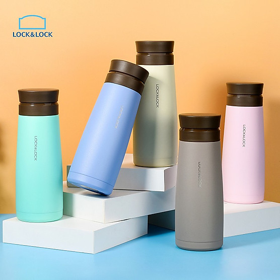 Bình giữ nhiệt i.d tumbler bằng thép không gỉ lock&lock lhc4230 (450ml) - màu ngẫu nhiên kèm túi vải xinh xắn 5