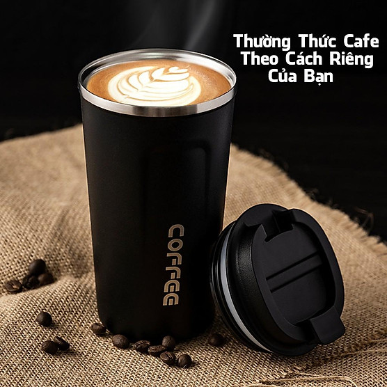 Cốc giữ nhiệt coffee holic dung tích 380ml thích hợp đựng nước cafe giữ nhiệt 6 tiếng 5