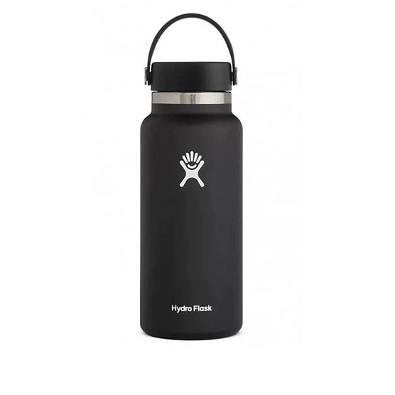 Bình giữ nhiệt chân không miệng rộng vỏ rơm hydro flask, bình cách nhiệt thép không gỉ, chai nước miệng rộng thể thao. 7