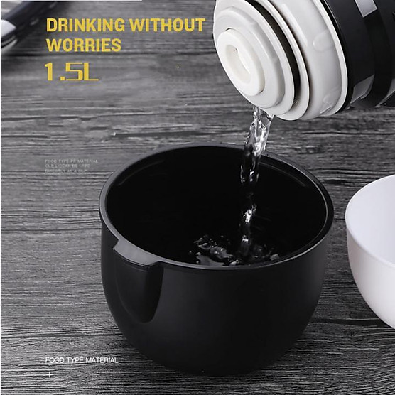 Bình giữ nhiệt 24h tourist pot usa lớn 1500ml (bạc) 5