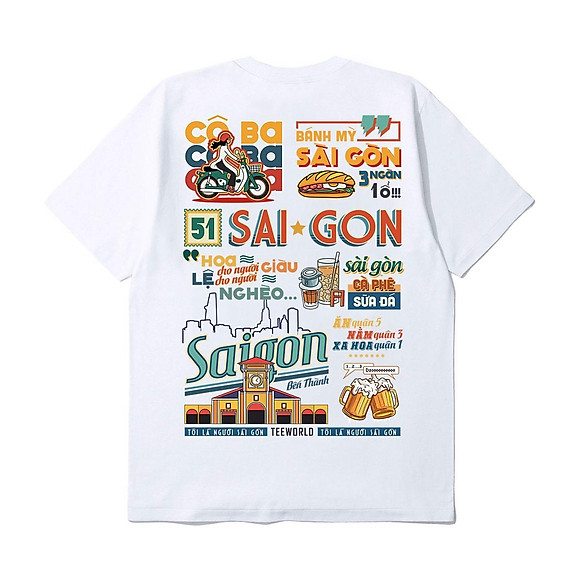 Áo thun teeworld saigonese cô ba version 2 form rộng nam nữ unisex Áo Thun Teeworld Saigonese Cô Ba Version 2 Form Rộng Nam Nữ Unisex